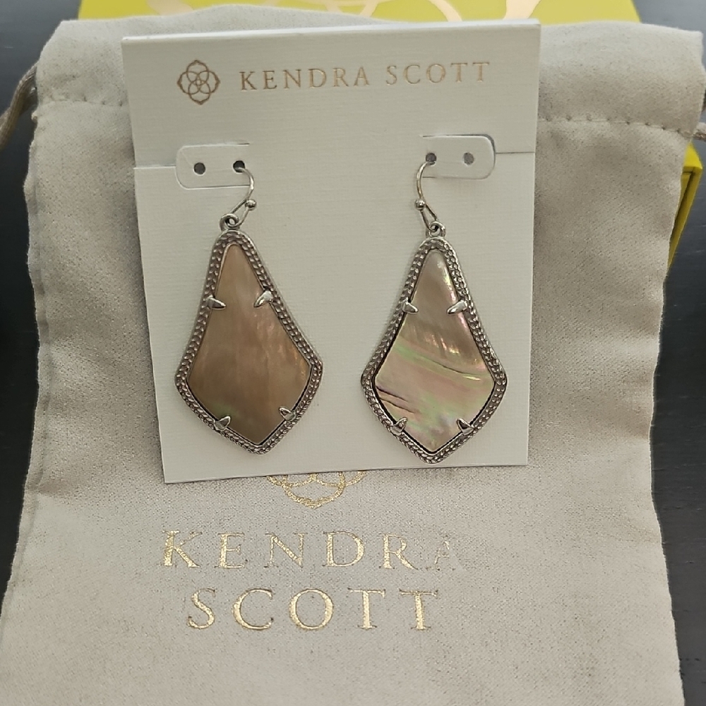 Kendra Scott Iridescent Silver Earrings